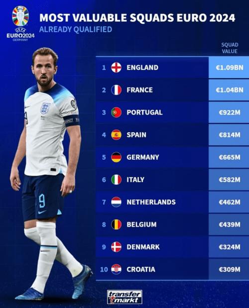 法国欧洲杯身价排名（2021欧洲杯法国队球员身价）