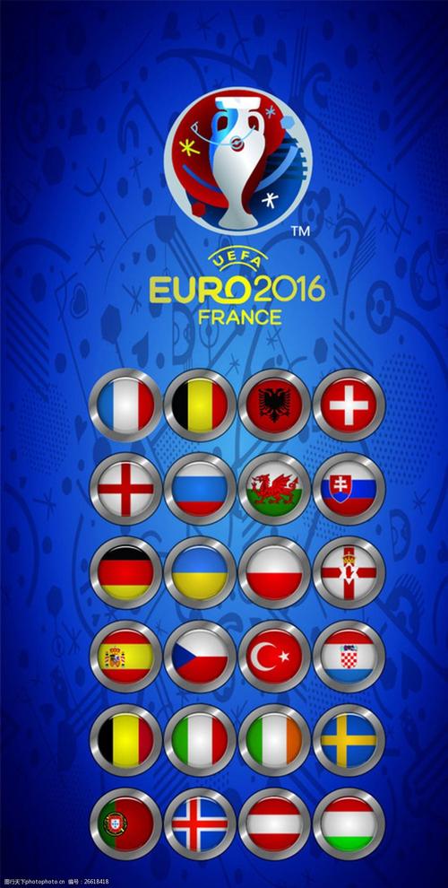 2016欧洲杯球队国旗（欧洲杯16强国旗）